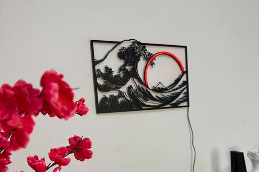 Great Wave Off Kanagawa Metal Wall Art - 50 x 32 cm