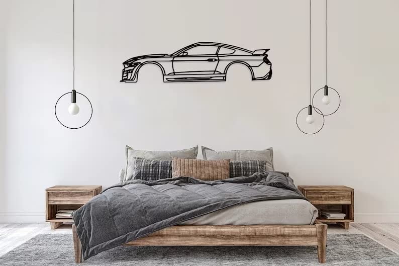 Mustang GT Metal Wall Art - 96x26 cm