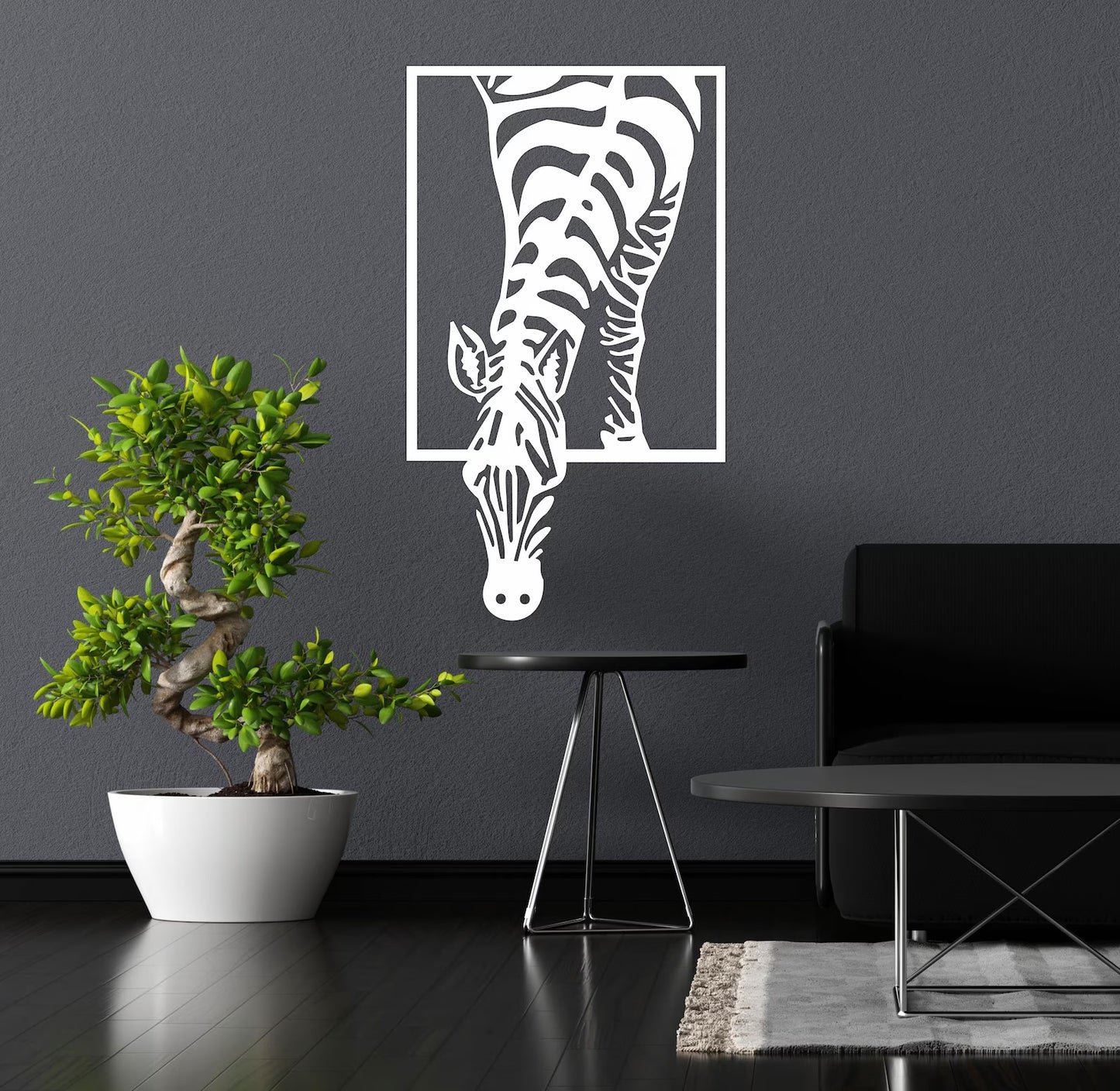 Zebra Metal Wall Art