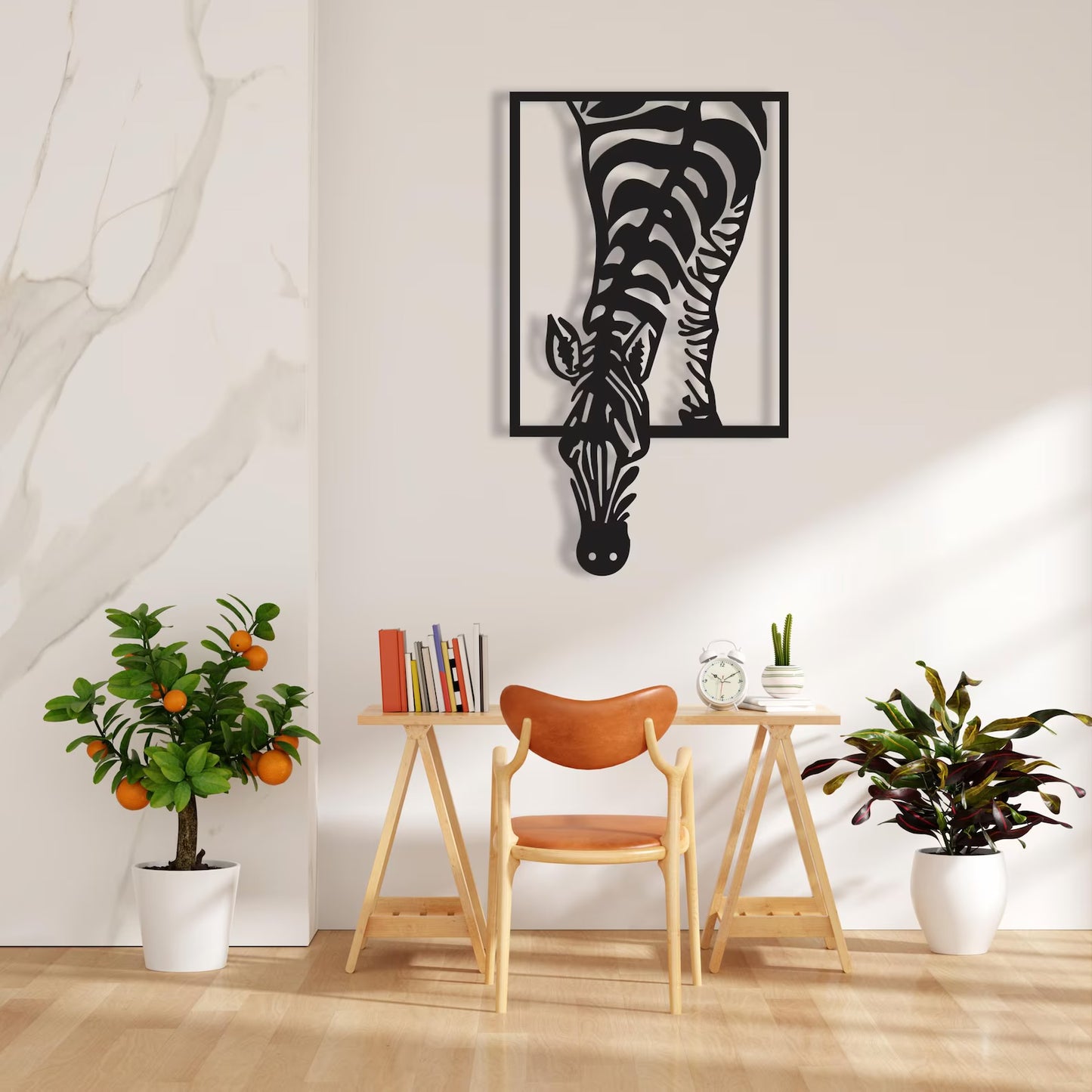 Zebra Metal Wall Art