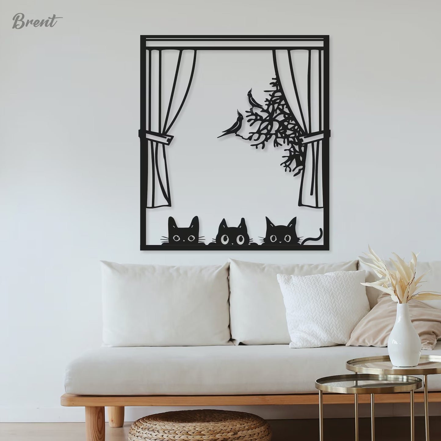 Kitties-Window Metal Art