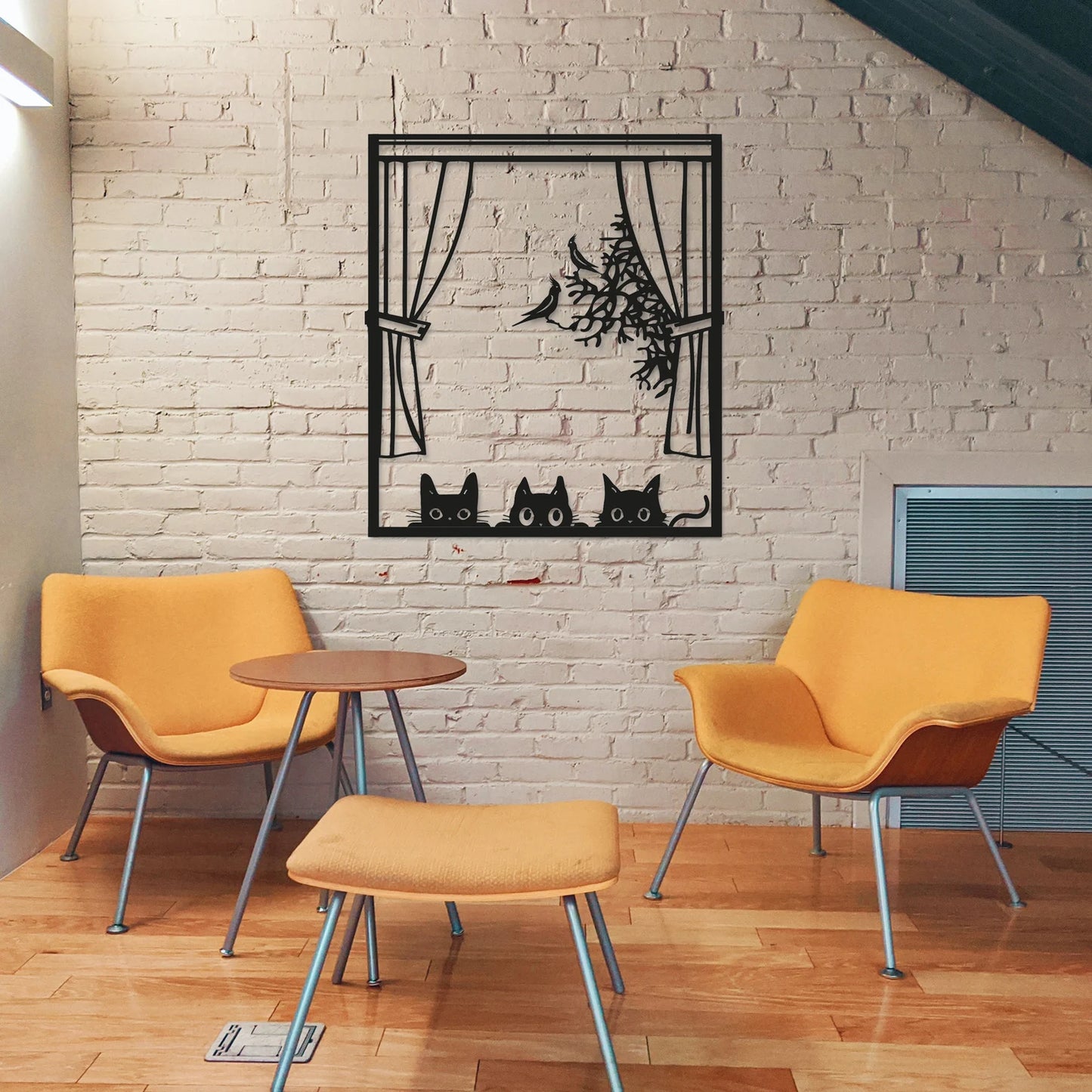 Kitties-Window Metal Art