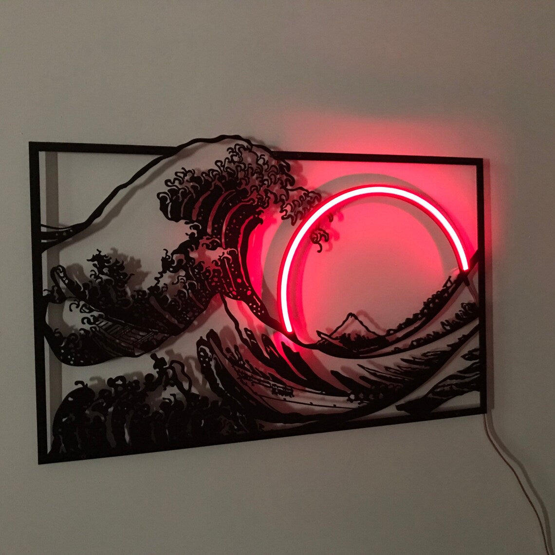 Great Wave Off Kanagawa Metal Wall Art - 50 x 32 cm
