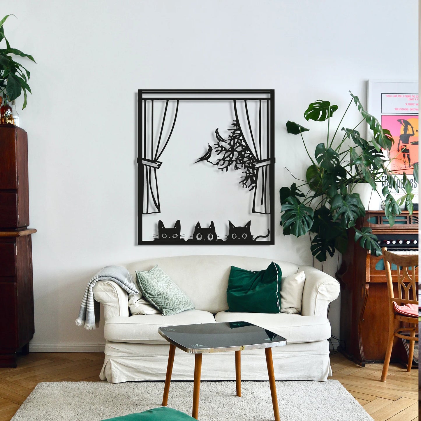 Kitties-Window Metal Art